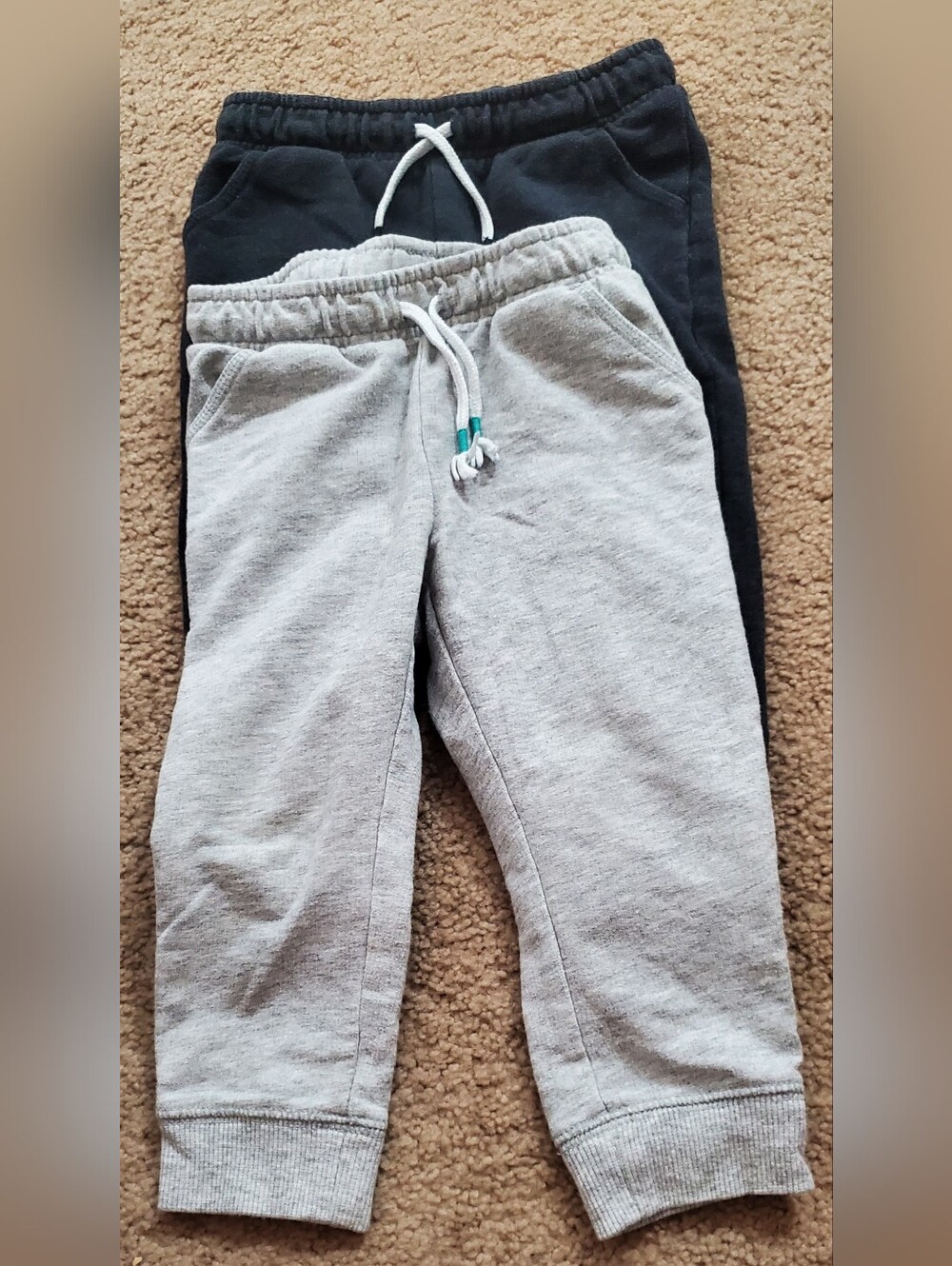 Kids Gray Drawstring Jogger Pants